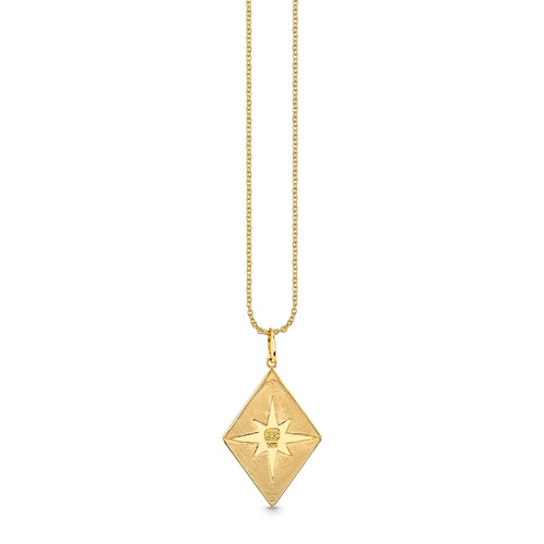 Gold & Diamond Sundial Medallion