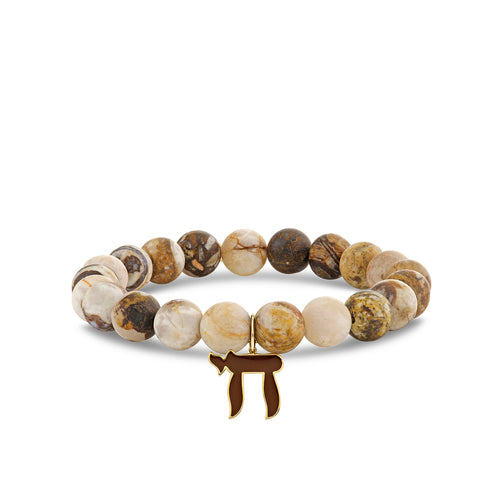 Gold & Enamel Chai on Opal