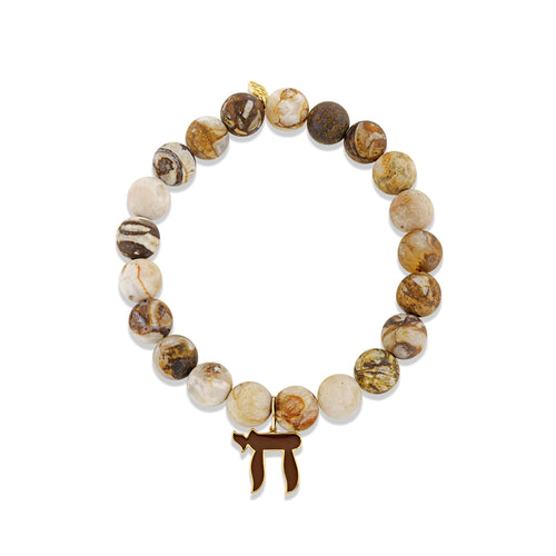 Gold & Enamel Chai on Opal