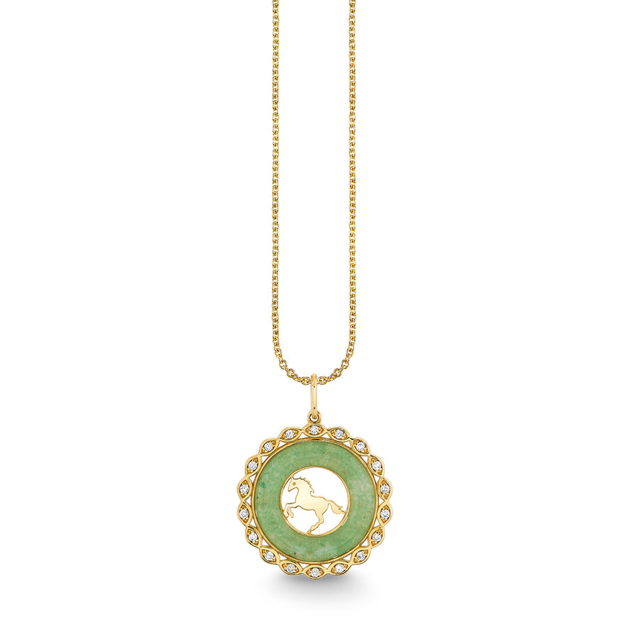 Gold, Diamond & Nephrite Jade Chinese Zodiac Charm - Sydney Evan Fine Jewelry