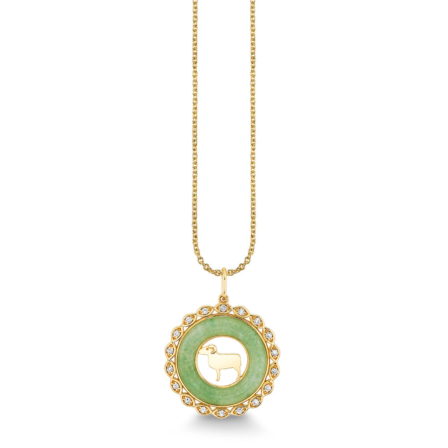 Gold, Diamond & Nephrite Jade Chinese Zodiac Charm - Sydney Evan Fine Jewelry