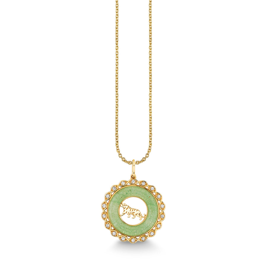 Gold, Diamond & Nephrite Jade Chinese Zodiac Charm - Sydney Evan Fine Jewelry