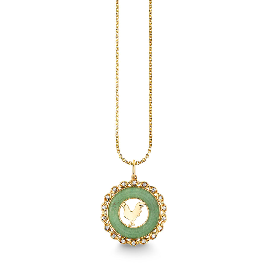 Gold, Diamond & Nephrite Jade Chinese Zodiac Charm - Sydney Evan Fine Jewelry