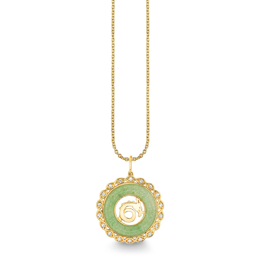 Gold, Diamond & Nephrite Jade Chinese Zodiac Charm - Sydney Evan Fine Jewelry