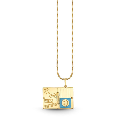 Gold & Enamel Passport Charm