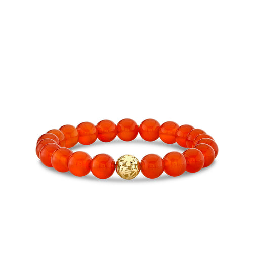 Pure Gold Icon Wallpaper Bead on Carnelian