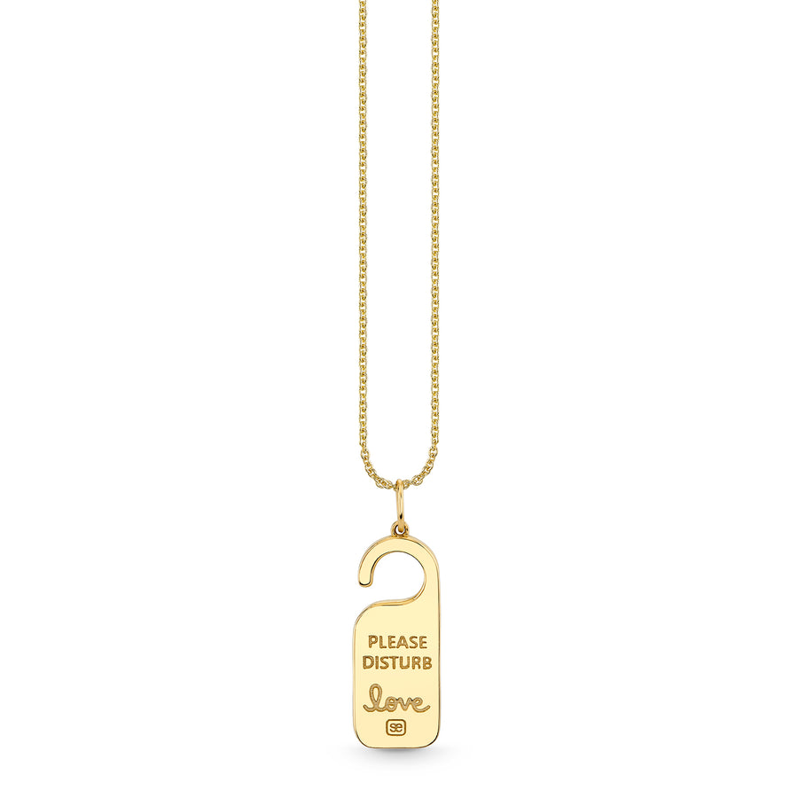 Gold & Diamond Hotel Door Tag Charm - Sydney Evan Fine Jewelry
