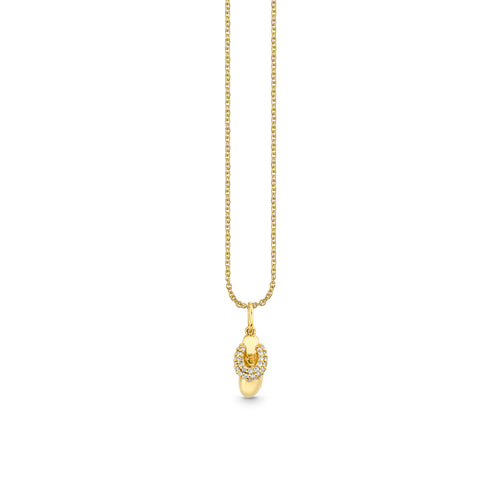 Gold & Diamond Slipper Charm