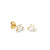 Gold & Enamel Dove Stud