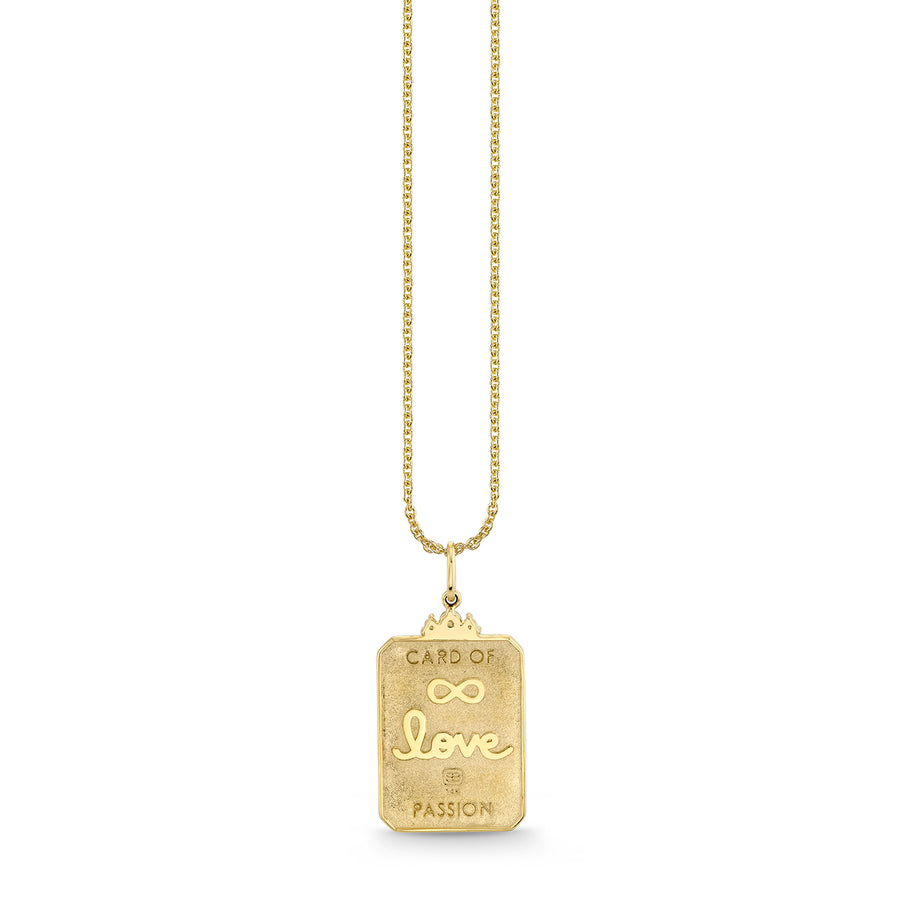 Gold & Diamond The Lovers Tarot Card Charm - Sydney Evan Fine Jewelry