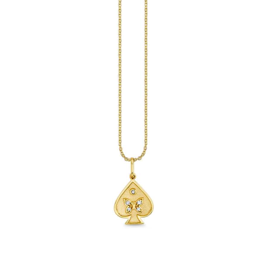Gold & Diamond Ace of Spades Charm - Sydney Evan Fine Jewelry