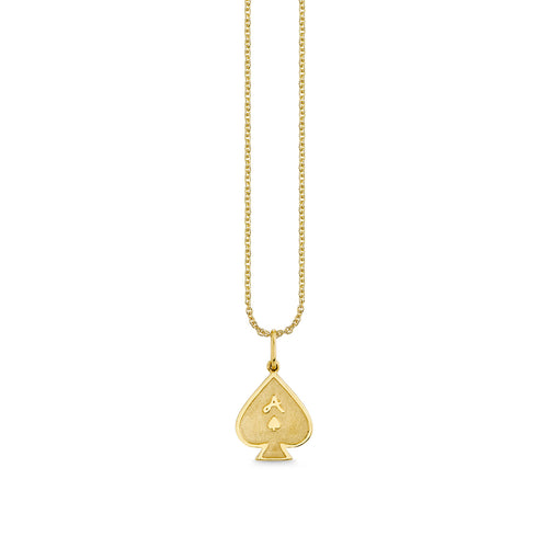 Gold & Diamond Ace of Spades Charm