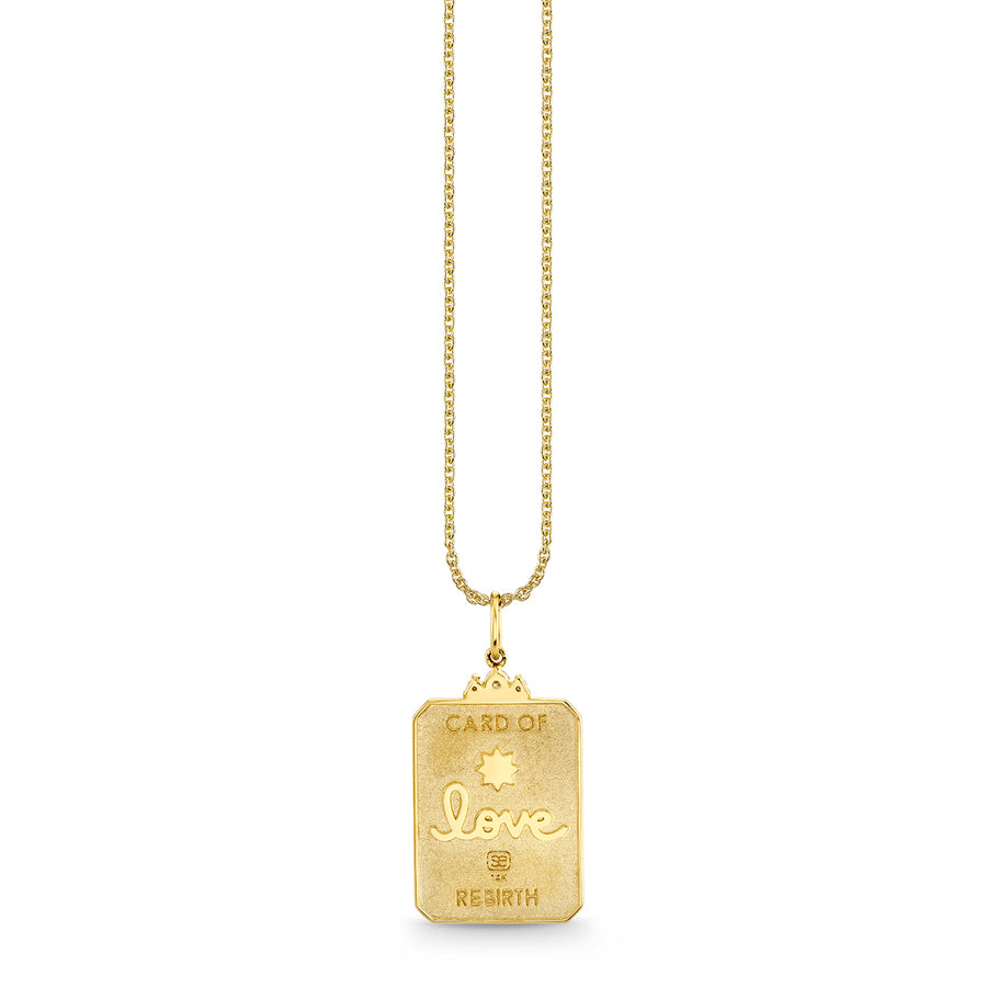Gold & Diamond The Butterfly Tarot Card Charm - Sydney Evan Fine Jewelry