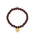 Gold & Diamond Ace of Hearts on Red Garnet
