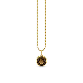Gold & Smokey Topaz Icon Solitaire Charm - Sydney Evan Fine Jewelry