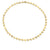 Gold & Diamond Half Pave Heart Eternity Necklace