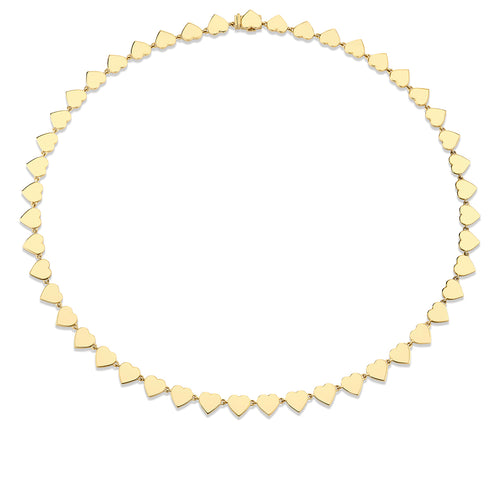 Pure Gold Heart Eternity Necklace