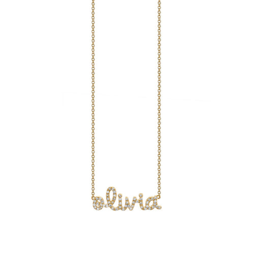 Fine 14k Gold Custom Scripts Jewelry - Sydney Evan