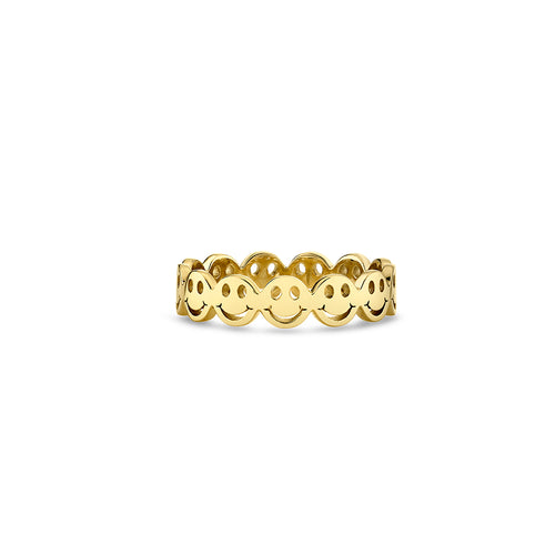 Pure Gold Happy Face Eternity Ring