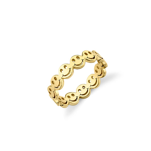 Pure Gold Happy Face Eternity Ring