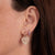 Gold & Diamond Pink Sapphire Cocktail Huggie Hoops