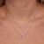 Gold & Diamond Pink Sapphire Small Cocktail Heart Necklace
