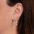 Gold & Diamond Fluted Baguette & Round Drop Earring