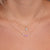 Gold & Pink Sapphire Graduated Bezel Necklace