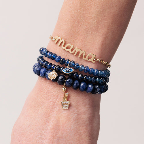 Pure Gold Large Mama Script Bracelet