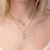 Gold & Ruby Fluted Heart Charm