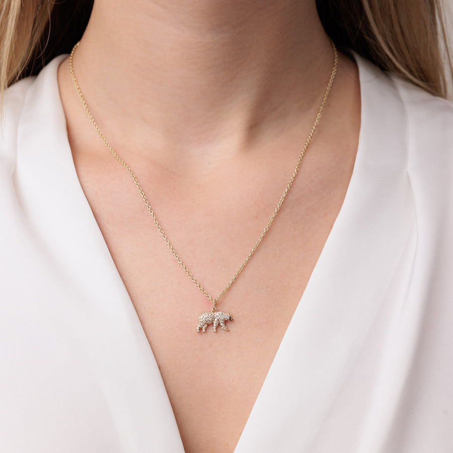 Gold & Diamond Bear Charm - Sydney Evan Fine Jewelry