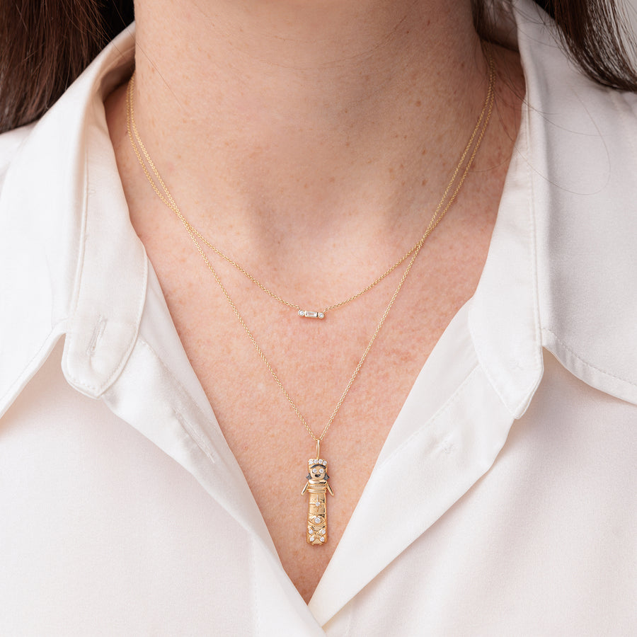 Gold & Diamond Large Rosanna Doll Charm - Sydney Evan Fine Jewelry
