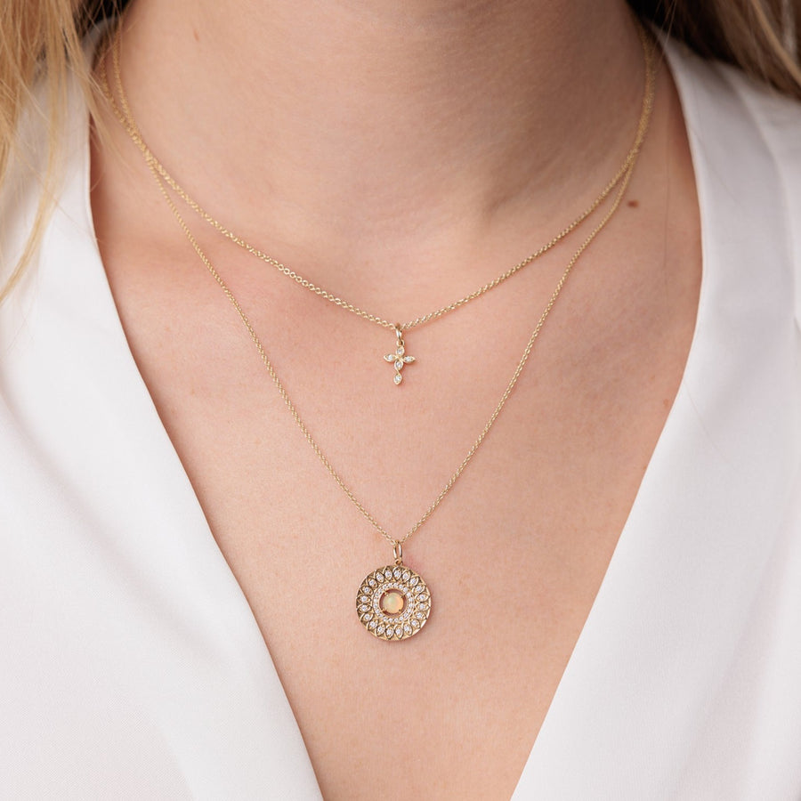 Gold & Diamond Marquise Eye Open Wheel Charm - Sydney Evan Fine Jewelry