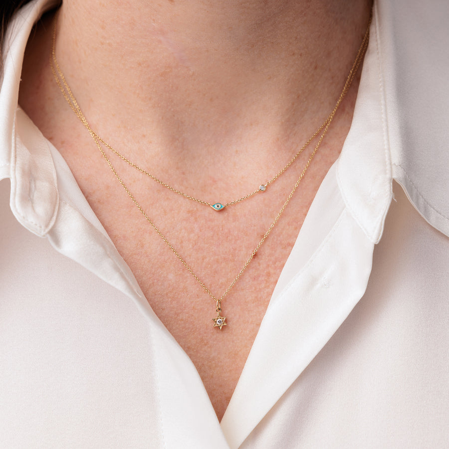 Gold & Diamond Star of David Charm - Sydney Evan Fine Jewelry