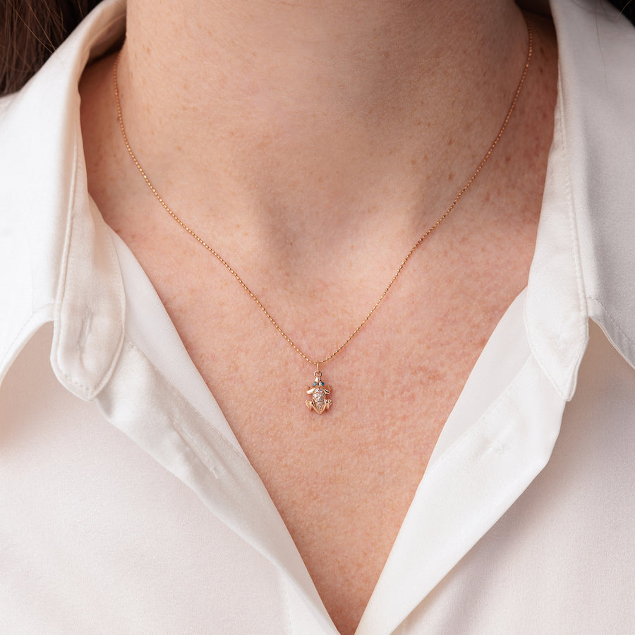 Gold & Diamond Frog Charm - Sydney Evan Fine Jewelry