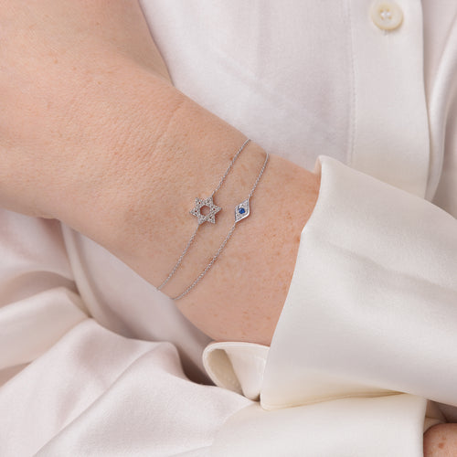 Gold & Diamond Eye Bracelet