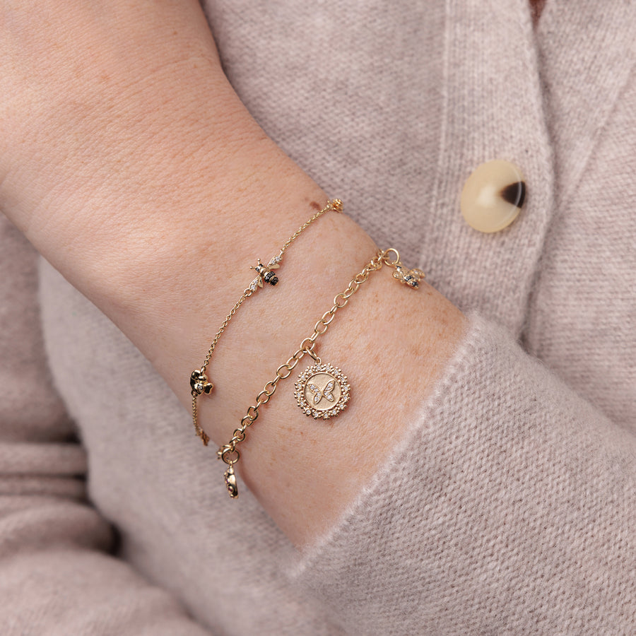 Gold & Diamond Iconic Insect Bracelet - Sydney Evan Fine Jewelry