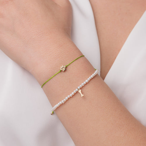Pure Gold Paw Cord Bracelet