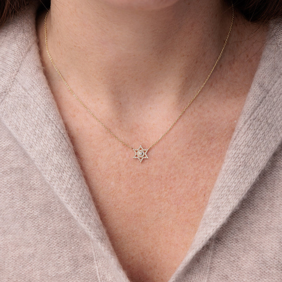 Gold & Diamond Star of David Necklace - Sydney Evan Fine Jewelry