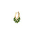 Gold & Diamond Tiny Carved Stone Fringe Huggie