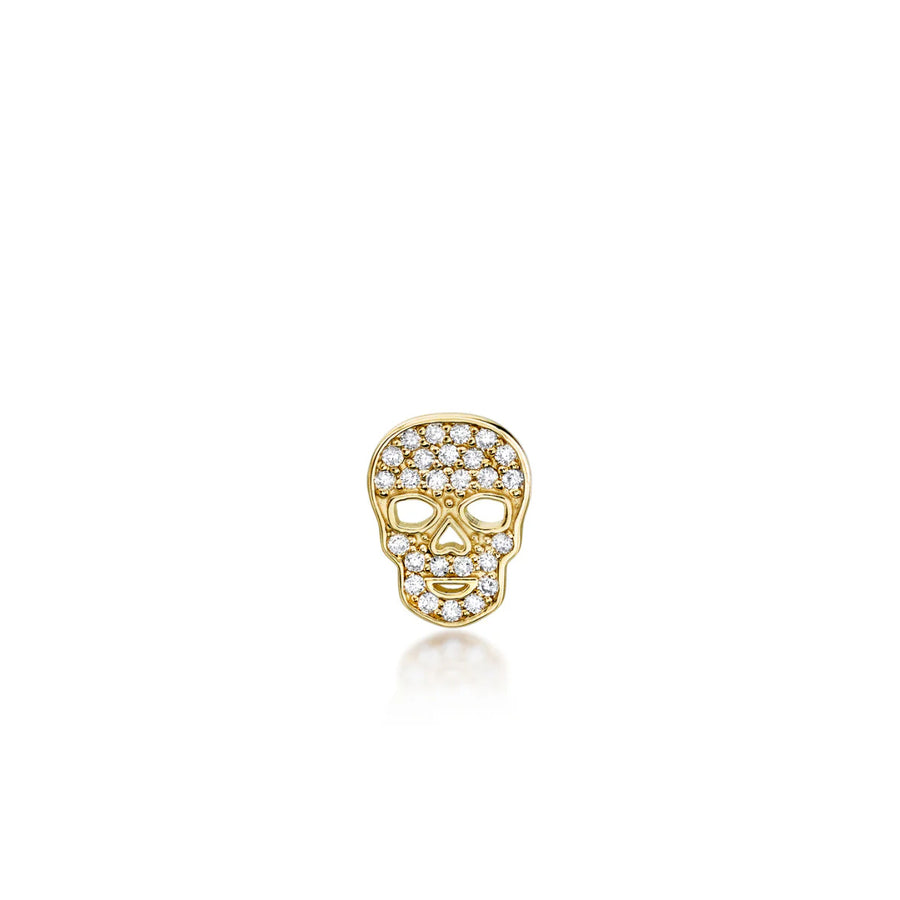 Gold & Diamond Skull Stud - Sydney Evan Fine Jewelry