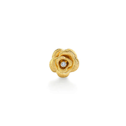 Gold & Diamond Rose Stud