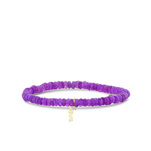 Pure Gold Love Script on Purple Mirage Ethiopian Opal