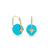 Gold & Diamond Starburst Turquoise Earrings