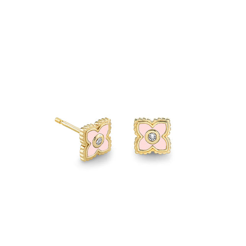 Gold & Diamond Mini Moroccan Flower Stud