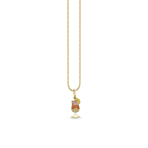 Gold & Sapphire Daiquiri Charm