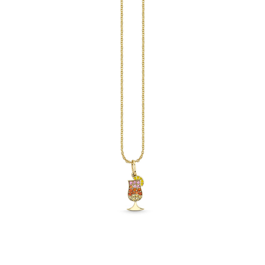 Gold & Sapphire Daiquiri Charm - Sydney Evan Fine Jewelry