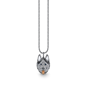 Black Rhodium & Diamond Husky Charm - Sydney Evan Fine Jewelry