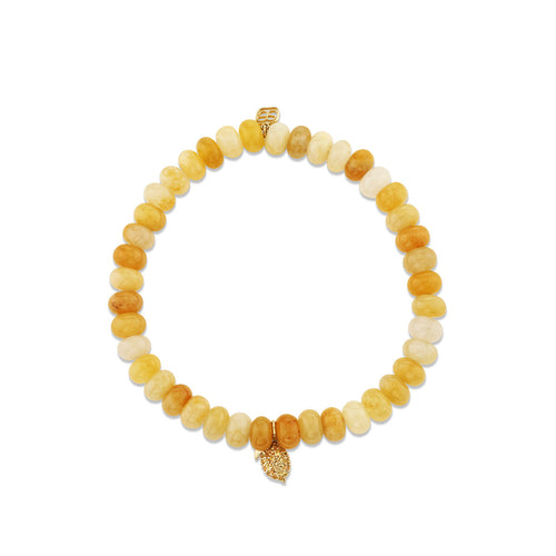 Gold & Yellow Sapphire Lemon on Honey Jade