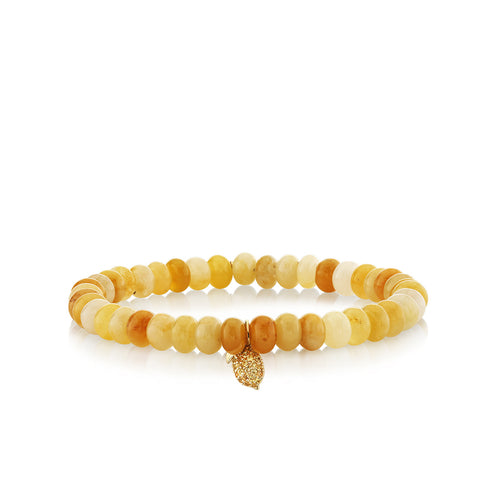 Gold & Yellow Sapphire Lemon on Honey Jade